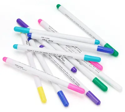 Produktbild von Wasserlöslicher Stift - Wasserlösliche Stoffmarkierer in 7 Farben - 12 Stück - YHG-11528