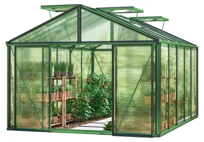 Zdjęcie produktu dla GFP szklarnia Asteria 23 Light 311x385 cm - grube panele poliwęglanowe ok. 12 mm - kolor: zielony