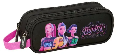 Produktbild von Safta K-pop Demon Hunters Mäppchen Schwarz  Mann Schwarz One Size