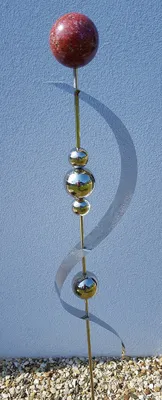 Produktbild von Skulptur Merkur rot Edelstahl 150 cm Beetstecker Gartenstecker