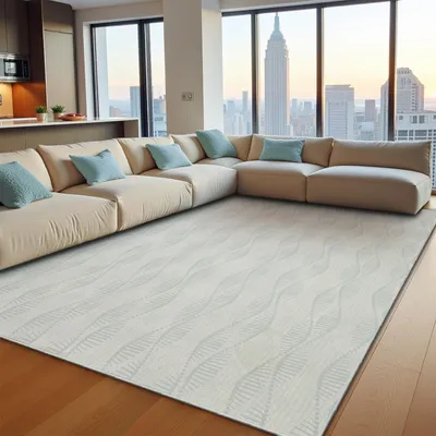 Produktbild von Omgoods – Moderner, waschbarer Teppich, 80 x 150 cm – Grau, Kurzflor