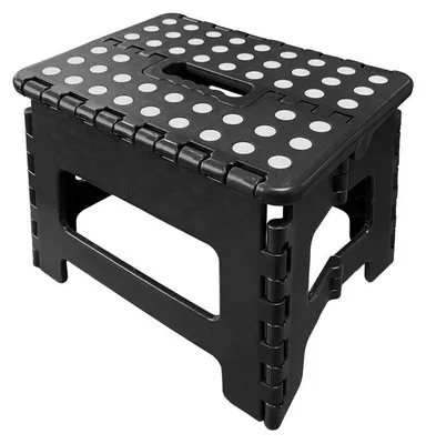 Image de Marche pied SELEKTA 1 marche plastique pliant compact avec poignée de transport