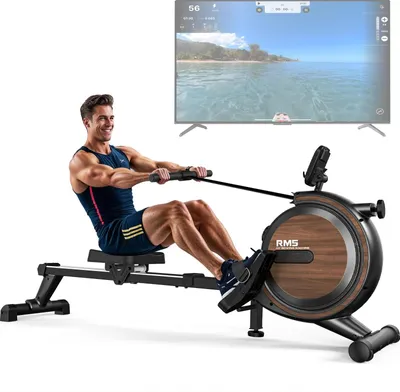 Produktbild von Magnetisches Rudergerät Rm5 - 16 Widerstandsstufen - Bluetooth & Lautsprecher - Trainingscomputer - 150 kg Benutzergewicht - schwarz