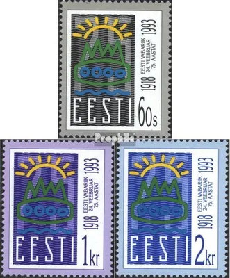 Produktbild von Briefmarken Estland 1993 Mi 200-202 (kompl.Ausg.) gestempelt Republik