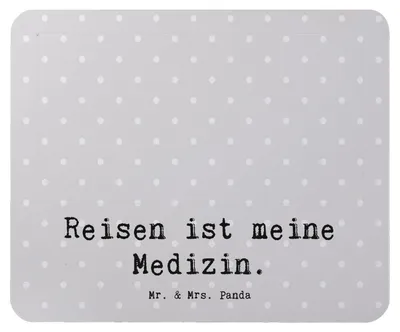 Produktbild von Mr. & Mrs. Panda Mauspad Bär Reisen - Grau Pastell - Geschenk, Reisebüro, laptop, mausteppich, Mouse Pad, Mousepad, Urlaube, Reiseveranstalter, computer, Weltreise, Sport