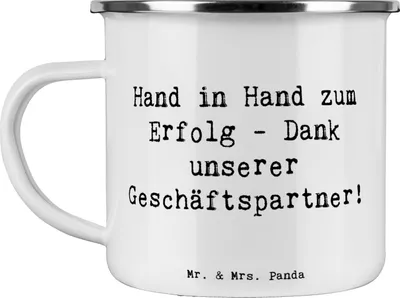 Produktbild von Mr. & Mrs. Panda Teetasse Spruch Erfolg Geschäftspartner - Weiß - Geschenk, Danke sagen, Aufmerksamkeit, Kaffeepott, Geschäftsleben, Freundschaft, Bedanken, Pott, Haferl