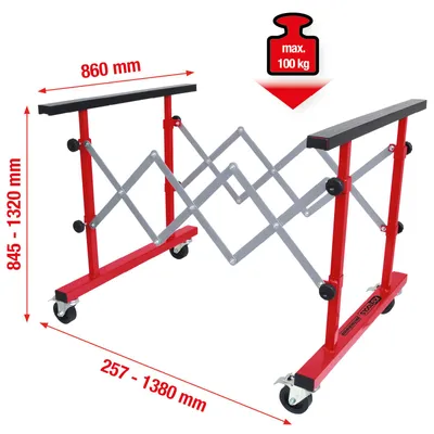 Produktbild von KS TOOLS 500.8100 Universal Teleskop-Mehrzweckwagen 257-1380mm