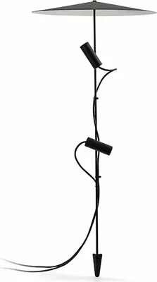 Produktbild von CLAP 1030 Schwarzer Pfahl 2x6W 3000K 38º mit Schirm 24V 75709-233P