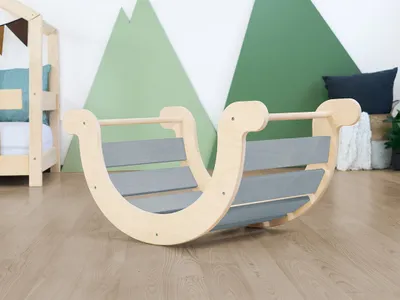 Obrázok produktu pre Benlemi Detská Montessori balančná hojdačka YUPEE Šedá