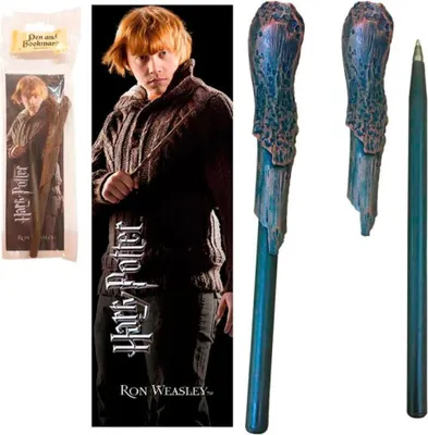Obrázok produktu pre Harry Potter Kugelschreiber: Ron Weasley Zauberstab mit Lesezeichen
