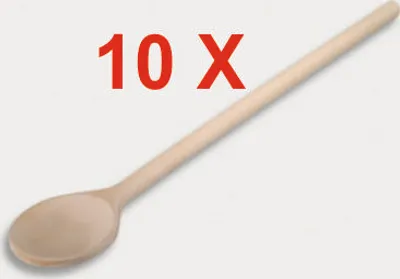 Produktbild von 10 Stück = Kochlöffel, runde Form aus Holz 30 cm
