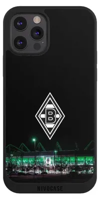Produktbild von NIVOCASE Handyhülle für Apple iPhone 12 Pro  Hülle NIVOpure Case Schwarz Borussia Mönchengladbach Offizielles Lizenzprodukt Stadion