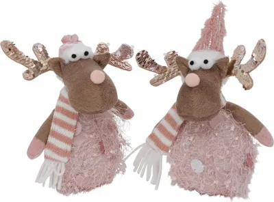 Produktbild von Boltze Gruppe Glitty Figur Elch 22 cm sortiert (1 Stück)