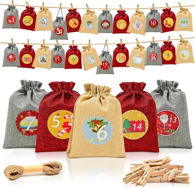 Image de Calendrier de l'Avent à remplir 24 pièces 18x13CM accessoires inclus