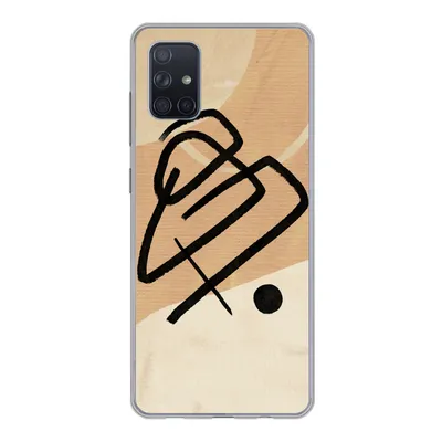 Produktbild von MuchoWow® Handyhülle Schutzhülle Hülle für Samsung Galaxy A71 Schwarz - Design - Braun Silikon Softcase Handy Hülle - Kartenbesitzer