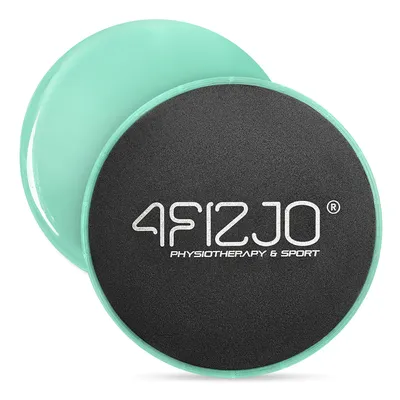 Produktbild von 4FIZJO Slide Discs, 18 cm, 2er-Set, Fitness- und Trainings-Discs, für Zuhause, grün
