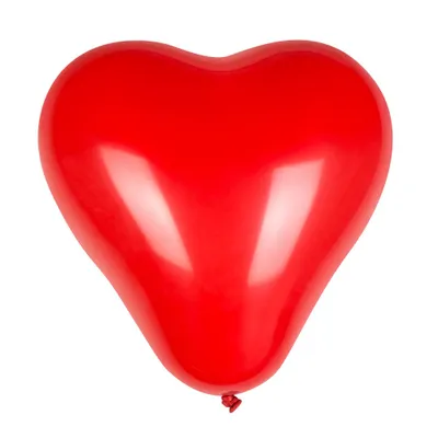 Produktbild von 6 rote Latex Ballons Herz 25 cm  Muttertag Valentinstag Luftballons