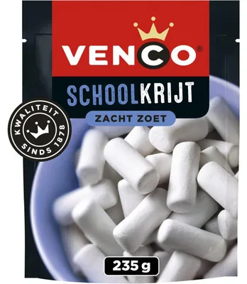 Produktbild von Venco Schoolkrijt 235 g – Staubarme Kreide für Schule & Kunst, ideal zum Schreiben & Zeichnen