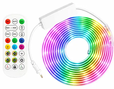 Obrázok produktu pre Verk 12472 Neónový LED pásik RGB 5 m, Bluetooth, diaľkové ovládanie, USB