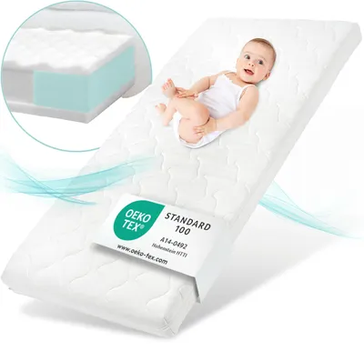 Produktbild von Babymatratze 60x120 cm - 100 - Waschbarer Bezug bis 60°C