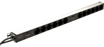Productafbeelding van DIGITUS DN-95405 DIGITUS 19"-stopcontactstrip, 12-voudig, met overbelastingsbeveiliging