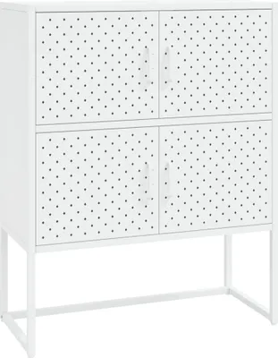 Produktbild von vidaXL Highboard Weiß 80x35x100 cm Stahl