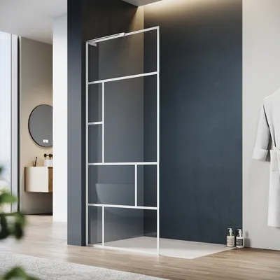 Obrázok produktu pre SONNI sprchová zástena 90x200cm walk in sprcha NANO 6 mm jednostranný, ľahko čistiteľný sklenený sprchový kút - biely