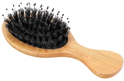 Produktbild von Bamboo Haarbürste mit Wildschweinborsten - Natürlicher Glanz und Pflege