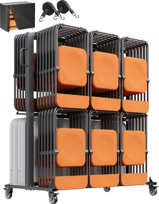 Immagine prodotto di Cavalletto pieghevole Carrello porta sedie per 84 sedie/12 tavoli 363 kg 2 livelli