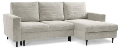 Produktbild von Selsey Nalika - Ecksofa mit Schlaffunktion, Kordsamt-Bezug, hellbeige, rechtsseitig
