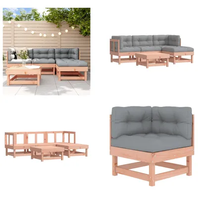 Produktbild von vidaXL 5 tlg. Garten Lounge Set mit Kissen Massivholz Douglasie - Garten Lounge Set - Garten Lounge Sets - Lounge Set - Outdoor Lounge Set
