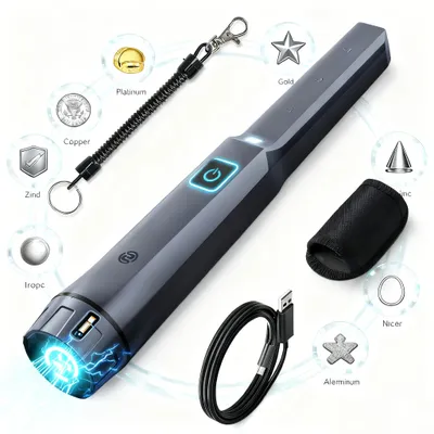 Zdjęcie produktu dla Detektor metalu typu "pinpointer" - NXGD02 - wodoszczelny (IP68), zasięg 15 cm, skanowanie 360°, 3 tryby audio i wibracji, akumulator ładowalny (15 godzin pracy), certyfikaty CE i RoHS