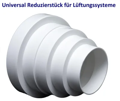 Immagine prodotto di Riduttore per sistemi di ventilazione, diametro 80-150 mm, raccordo a forma circolare, per tubi di ventilazione