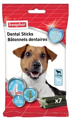 Obrázok produktu pre Beaphar Dental Sticks pre psov s hmotnosťou do 10 kg, 7 ks, 0,26 kg