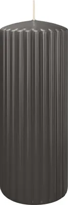 Produktbild von Rillen Kerzen Grau 200 x Ø 80 mm, 4 Stück