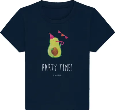 Produktbild von Mr. & Mrs. Panda  T-Shirt Avocado Party Zeit 12. - 18. Monat - French Navy - Geschenk, Kleinkind Shirt, Feier, Kinder Oberteil, Babyshirt, Geburtstag, Geburtstagsfeier