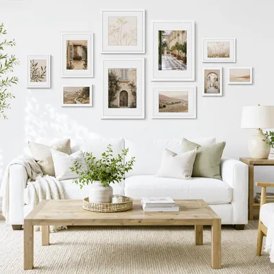 Image de Cadre photo en MDF, blanc, 30 x 30 cm, pour photos