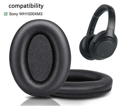 Produktbild von Ersatz Ohrpolster für Kopfhörer Sony WH1000XM3 Schwarz   1 Paar