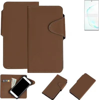 Produktbild von K-S-Trade Schutzhülle Klapphülle Kunstleder für Samsung Galaxy Note 10+ 5G braun Handy Hülle Wallet Case