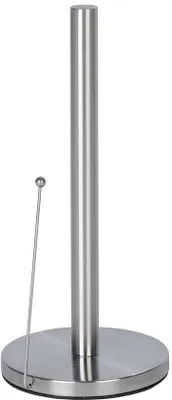 Produktbild von Ibenzoa® Freistehender Küchenrollenhalter aus mattiertem Edelstahl, Ø 15 x 33 cm – stabiler silberner Rollenspender für die Arbeitsplatte
