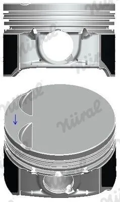Produktbild von NÜRAL 87-501800-40 Kolben für VW GOLF III (1H1) PASSAT Variant (3A5, 35I) PASSAT (3A2, 35I) für SEAT Ibiza II (6K1)