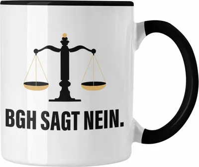 Produktbild von Trendation - Jura Geschenk Tasse mit Spruch für Jurist Juristin Geschenkideen Lustig für Examen Staatsexam (Schwarz)