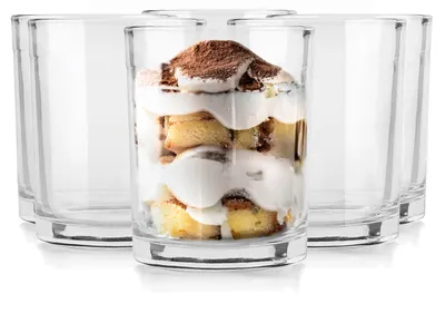 6 Eisbecher aus Glas, Dessertgläser, 250 ml, spülmaschinengeeignet