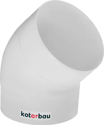 Image de KOTARBAU® Coude 45° Tube de ventilation Ø 100 mm mm Tube d'évacuation d'air plastique blanc