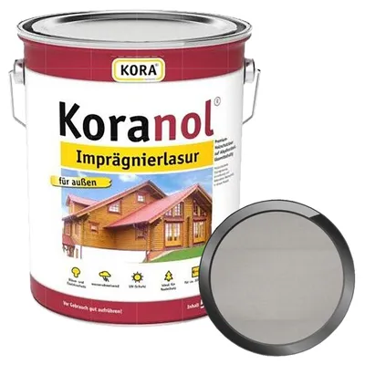 Produktbild von KORA Koranol Imprägnierlasur 5 Liter Silbergrau