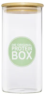 Proteinebox mit Bambusdeckel, luftdicht, 0,5 kg