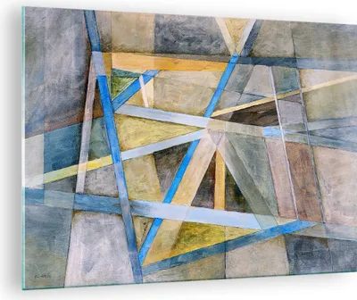 Produktbild von Bilder auf glas - Abstraktion modern - 70x50cm - Glasbilder - Wandbilder - Kunstdruck - zum Aufhängen bereit - Wanddekoration aus Glas - Glas Bilder - Wandbild auf Glas - Einteilig - GAA70x50-3681