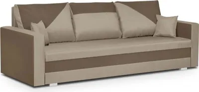Produktbild von 3-Sitzer-Sofa mit Schlaffunktion ASTO1 - Beige/Braun
