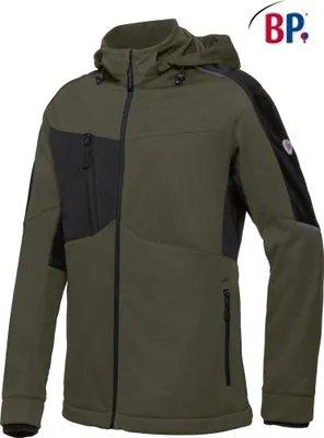 Produktbild von BP® Softshelljacke für Herren - oliv/schwarz - Sn