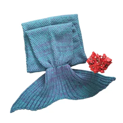 Produktbild von Meerjungfrauen Decke Kinder 140x70 cm – Kuscheldecke Meerjungfrau